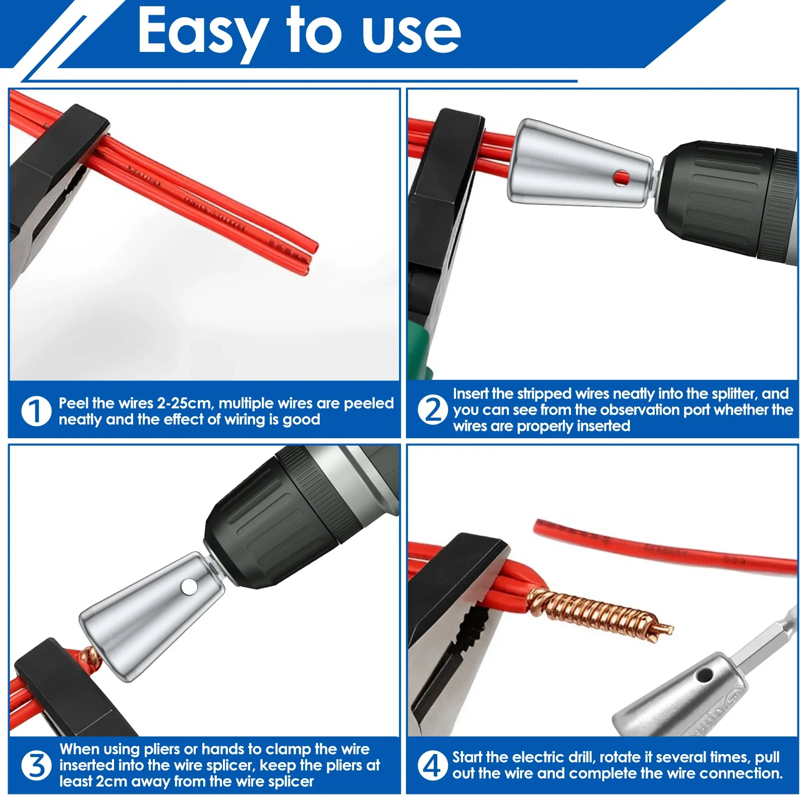 Wire Twisting Tools Quickly Twister Electrician Artifact for Power Drill Drivers Twisted Connector Cable Device Multi-tool