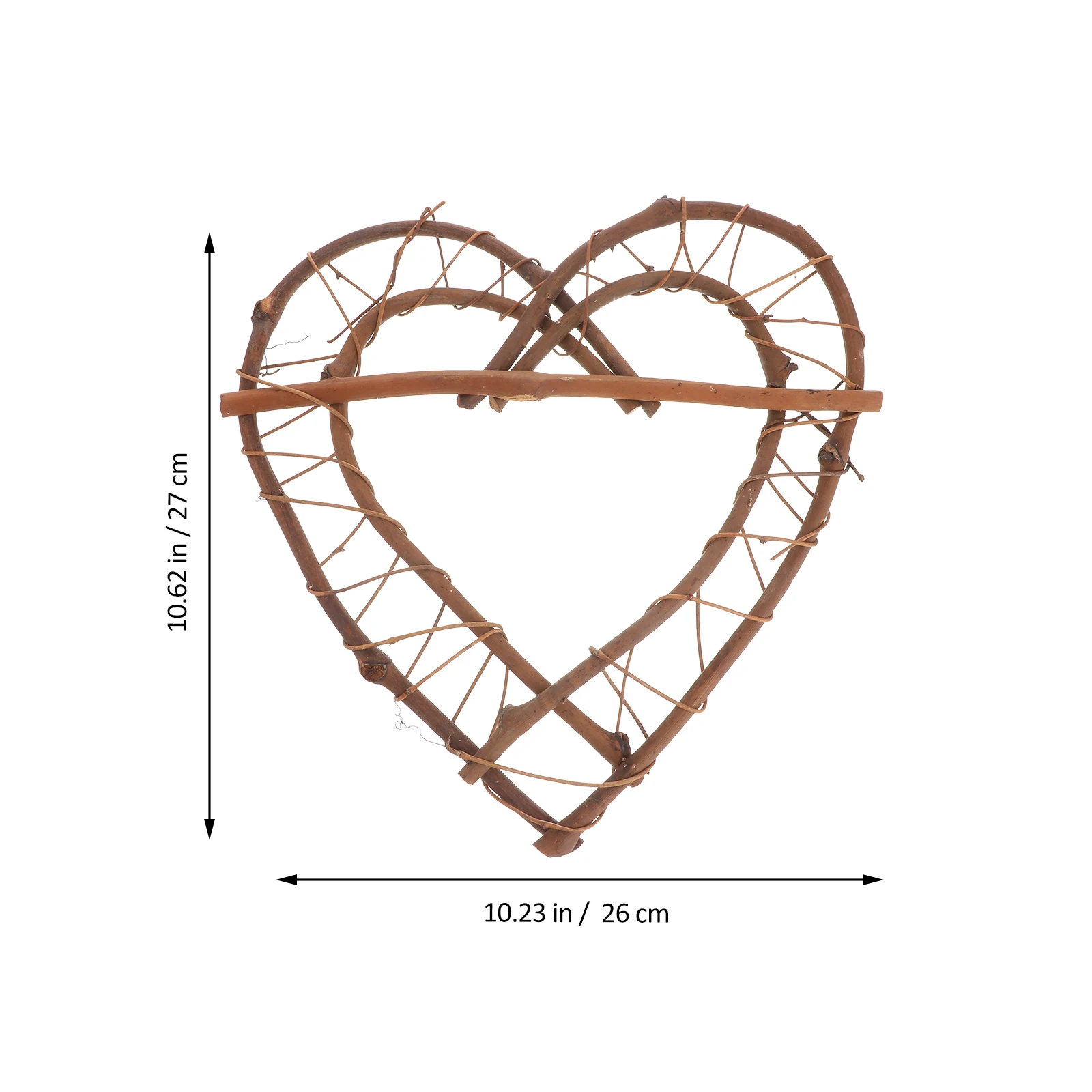 

26 Cm Decorations Rattan Garland Outdoor Wreaths Natural Wooden Rustic Creative