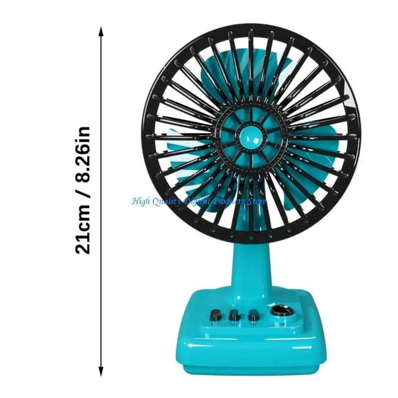 U2JE миниатюрный металлический настольный вентилятор ретро -дизайн