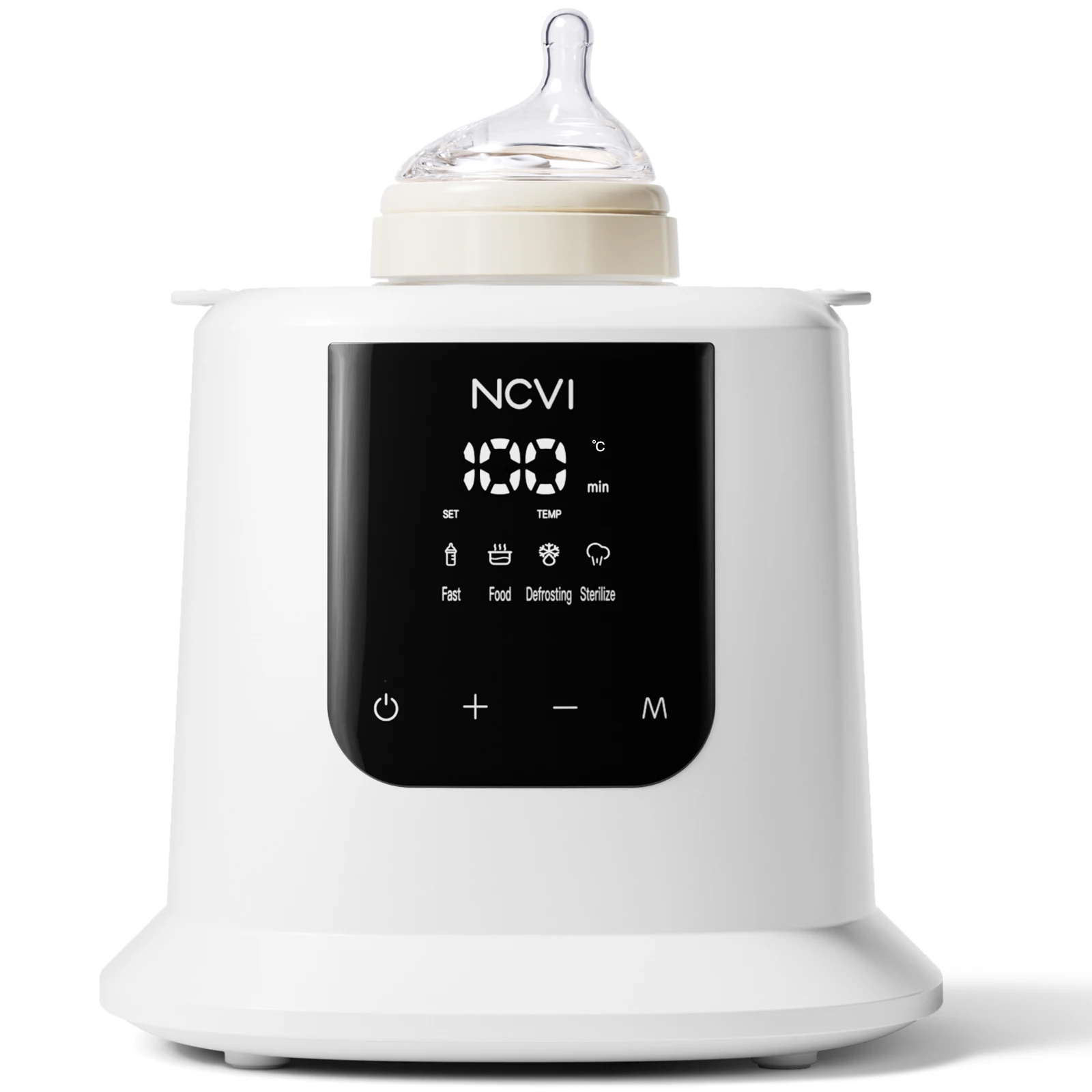 NCVI Baby Bottle Warmer with Steam Sterilizer – 8 Functions,Fast Heat in 3 Mins,Keep Warm for 24 Hours,220V,EU Plug,BPA-Free