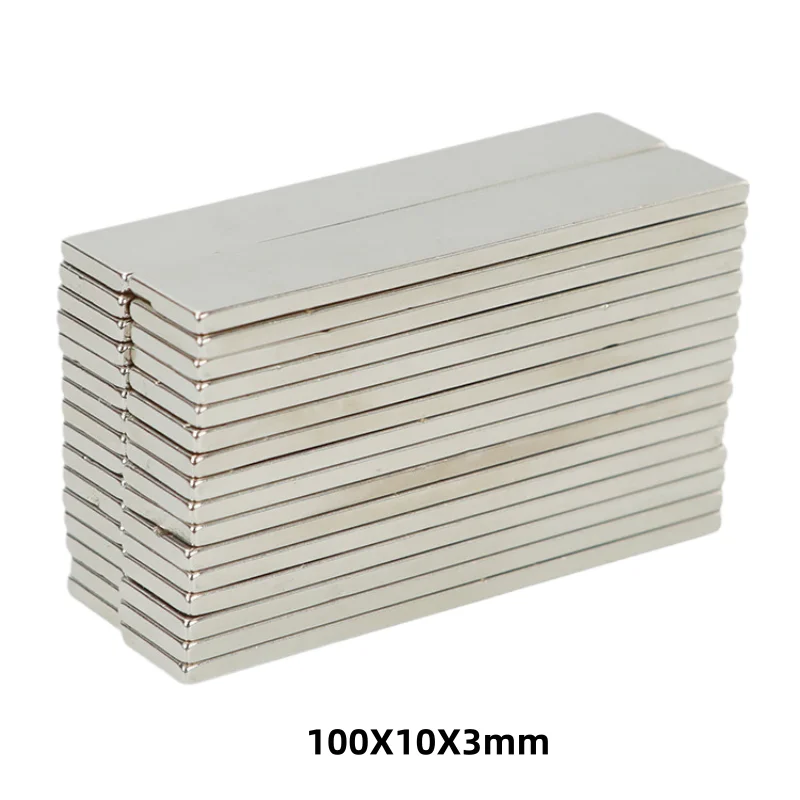 100×10×3mm N35 Rectangle Block Neodymium Magnet Super Strong Permanent NdFeB Rare Earth Magnet 100mm×10mm×3mm