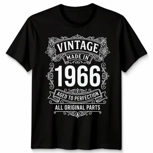Unisex 60th Birthday Gift T Shirt All Original Parts Born In 1966
