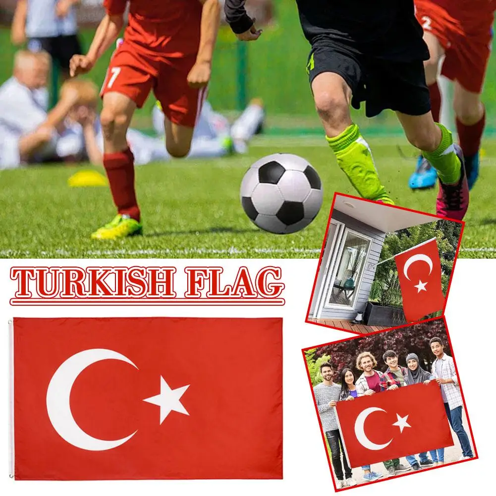 

New 3x5 Turkey Flag 3ft X 5ft Flags Turkish 90x150cm Home Flag National Flag Country Decoration Hanging Turkey K2s4