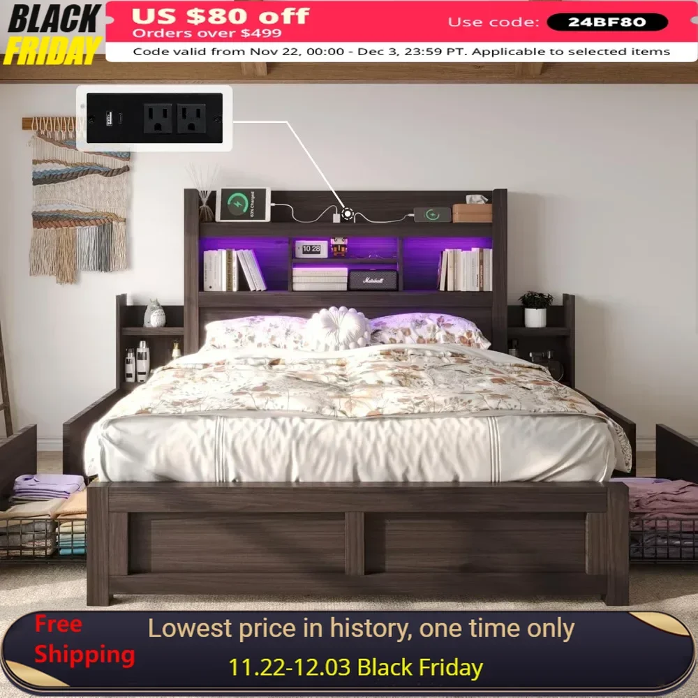 Queen Bed Frame with 49.6