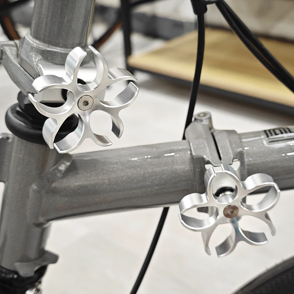 AliExpress NONE ACRZ Cherry Blossom Titanium Alloy C-Buckle For Brompton A/C/P Line Folding Bike