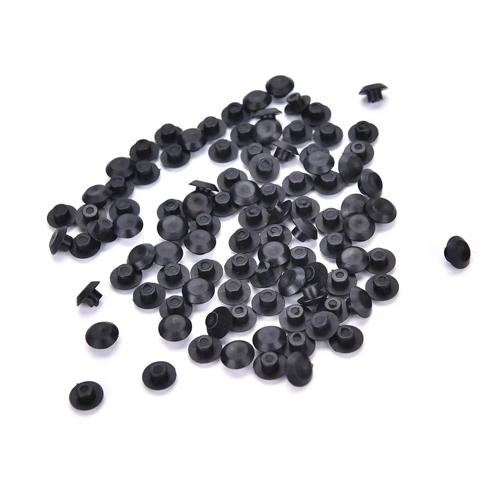 (.) 100PCS M4/M5/M6/M8/M10 Black Hex Socket Allen Bolt Screw Nut Hexagon Head Cover Cap Protector