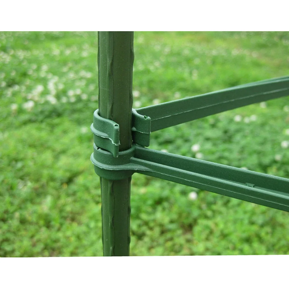 For Tomato Cucumber Vine Climbing Vegetables Gardening Trellis Frame 35Pcs Connecting Rod Brackets Plastic Plant Support Rods