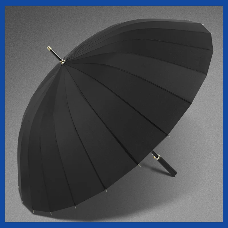 Musan New 24 Ribs Long Handle Female UV Umbrella Parasol for Men Integrated Button Automatic Large Wind-Resistant rain umbrella