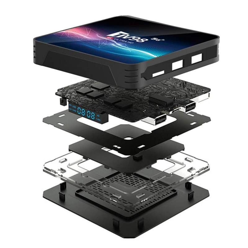 กล่องทีวี TV98 2G + 16G 2.4G & 5G WiFi ALLWINNER H313 4K x 2K แอนดรอยด์12 set-top TV98กล่องสมาร์ททีวีใช้งานง่ายเราปลั๊ก