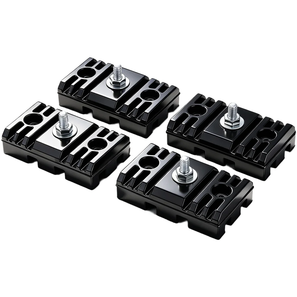 Air Conditioner Base Isolation Pads 4PCS Rubber Set for Reducing Vibration Transmission from Condenser Units to Ground Surfaces