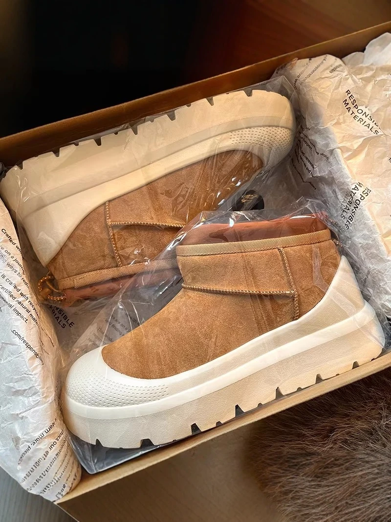 

Northeast Men's Winter Snow Boots 2025 New Style Fleece Lined Thickened High Top Warm Fur Integrated below 40 Degrees Cotton ...
