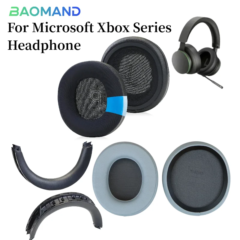 

2pcs/pairs Leather Headphone Foam For Microsoft Xbox Series Headset Ear pads Cushion Replacement Covers Accoriess