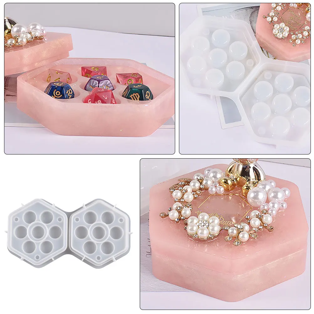 

Hexagon Silicone Resin Molds Diy Storage Box Epoxy Mold For Jewelry Accessories Small Items Gift Birthday Christmas Anniversary
