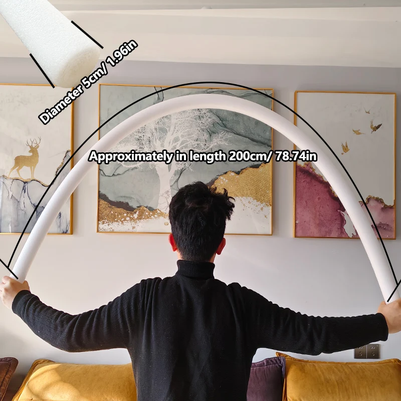 Length 200cm Diameter 4cm 5cm Foam Rod Arch Artificial Flower Arrangement Foam Decoration Multi-Purpose Random DIY Size Foam