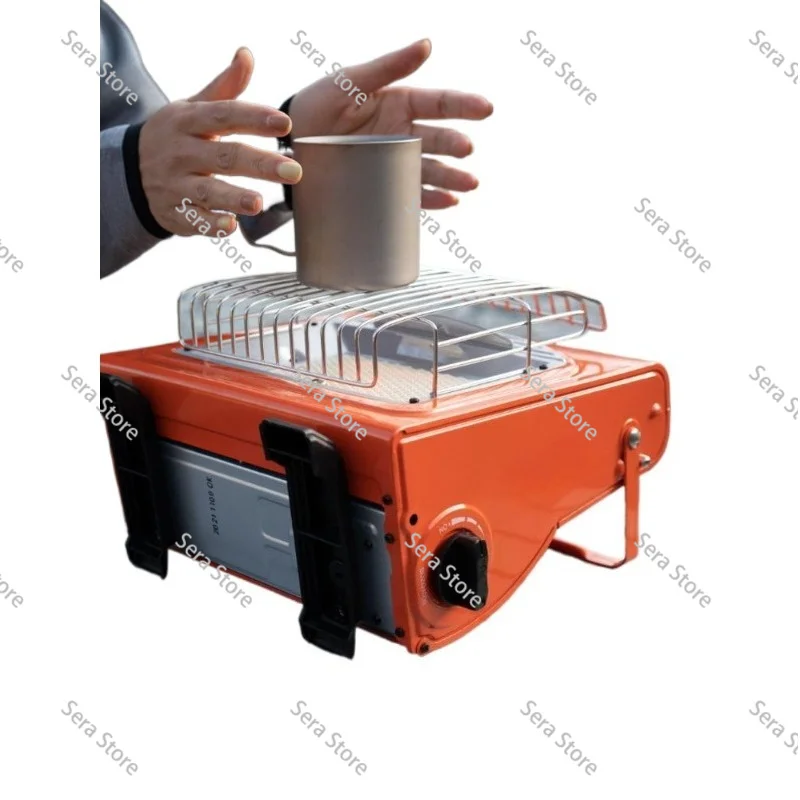 Outdoor Heater Portable Portable Heating with 1700W Tent Heater Barbecue Stove Cooking System Tent Fishing Camping Tool