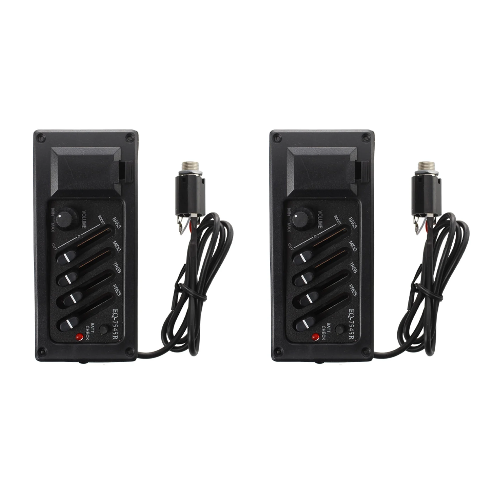 B48B-2X Complete Kit EQ Pre-Amp Plus Pickup For Acoustic Guitar 7545R-4 Bands Plus Colume Control