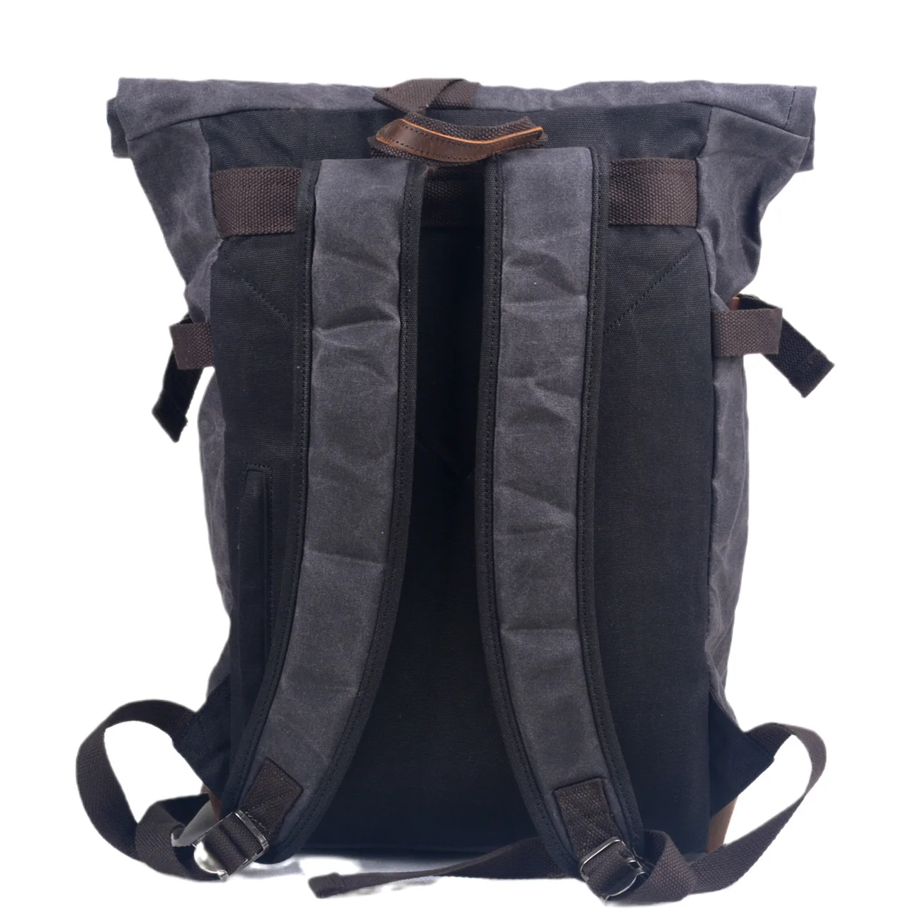 Outdoor oil wax canvas backpack Men\'s large capacity mountaineering bag Leisure travel waterproof hiking backpack