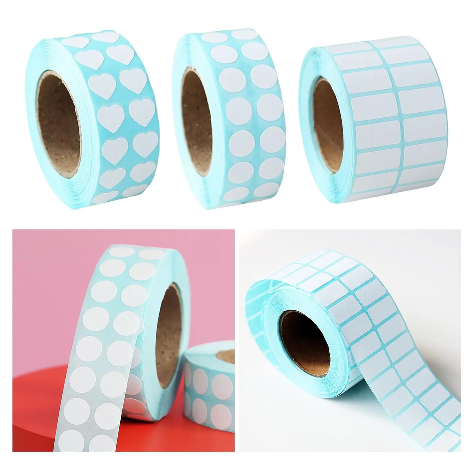 Color Thermal Paper Roll Label Stickers Container Writable Receipt Printer Suitable for Marking Drawers Bottles