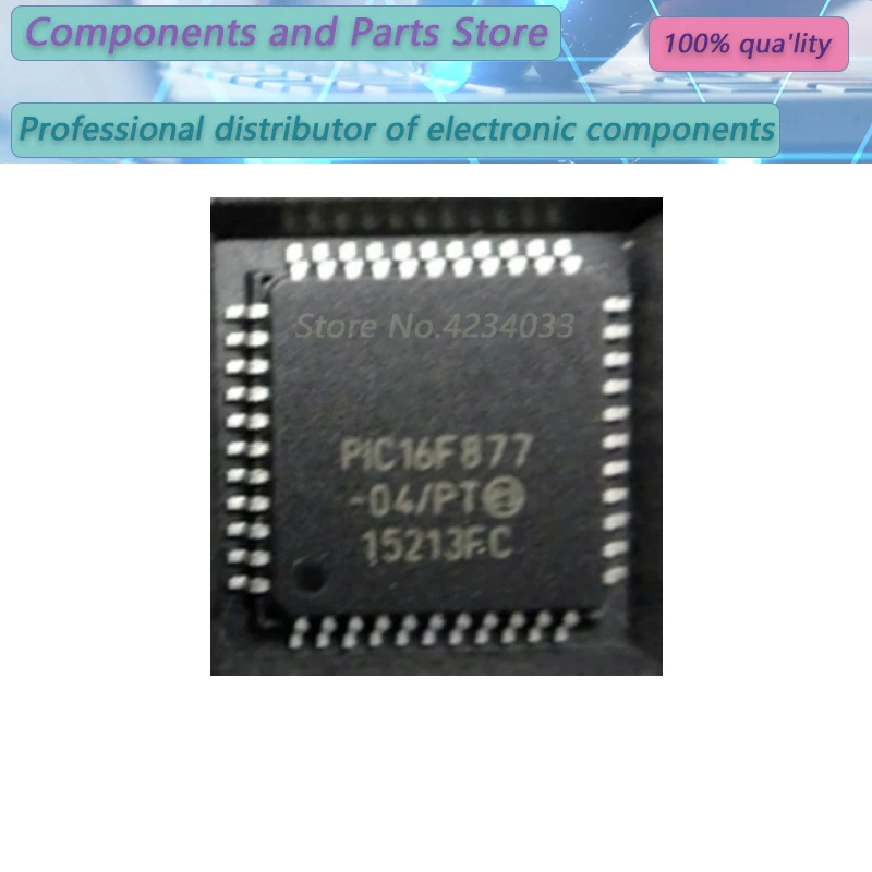 10PCS  PIC16F877-04/PT  C16F87704  PIC16F87  QFP-44  NEW100%   PIC16F877-04