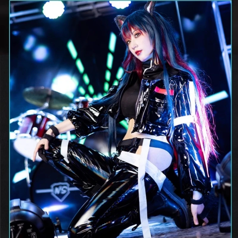 

Game Arknights Rose Texas Cosplay Costume Anime Women Leather Uniforms Role Play Clothing Carnival Party Daily Cool Suit