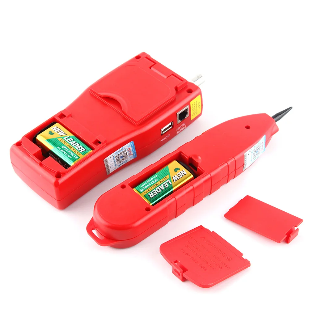 Noyafa NF-308 Network monitoring cable tester LCD Wire Fault Locator LAN Measure Network Coacial BNC USB RJ45 RJ11 red color