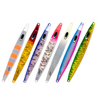 2pcs Night Light Slow Shake 180g Sea Fishing Metal Jigs Rock Fishing Big Bait Lure Bass Deep-sea Boat Sardine Slider Jigging