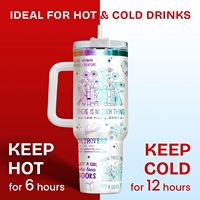 40oz Insulated Tumbler Stainless Steel Vacuum Double Wall Leakproof Travel Mug with Handle Straw for Daily Hydration Office