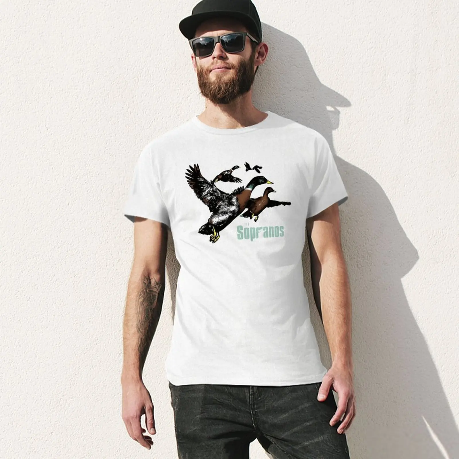 Ducks The Sopranos T-Shirt summer tops hippie clothes boys animal print kawaii clothes men graphic t shirts