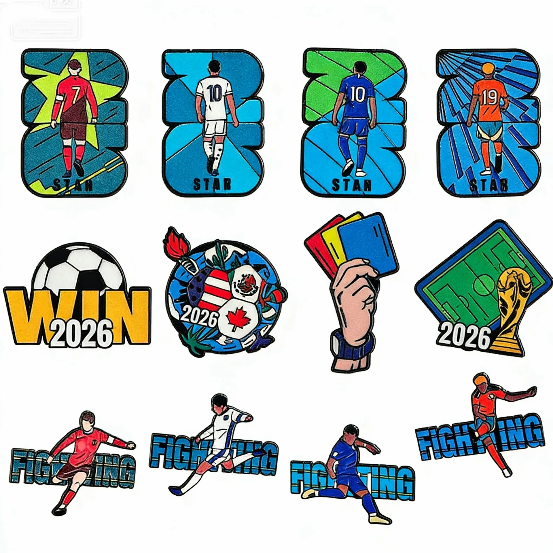 Football Enamel Brooch Lapel Pins, Clothes Backpack Badge, Fashion Sports Star player Jewelry Decor Gift for Fans Men Boys