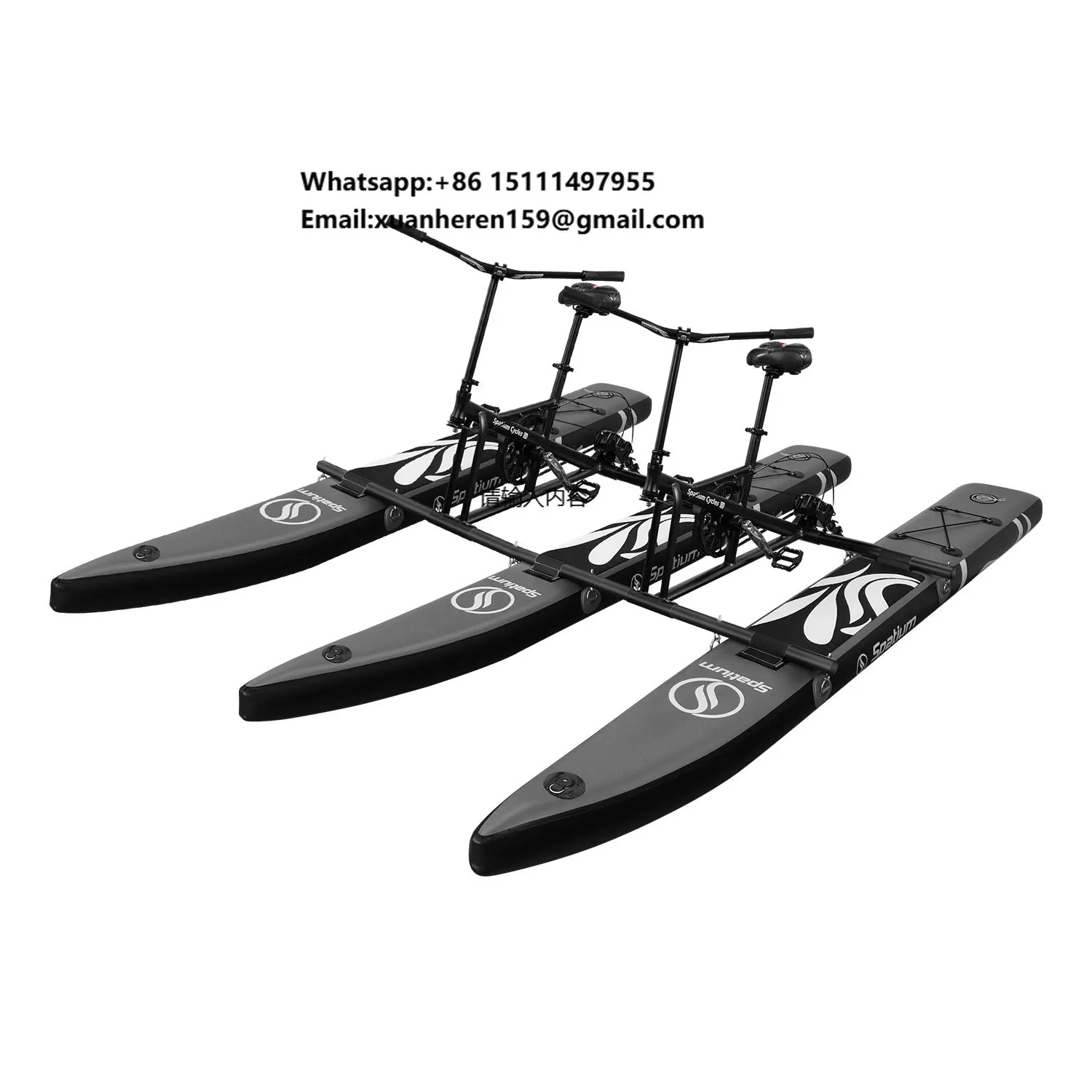 

Spatium New Collection Inflatable 2 Person Sea Cycle Floating Paddle Water Bike for Sale
