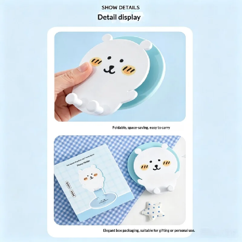 Joke Bear 2026 New Foldable Phone Stand Joke Bear And Friends Series Adjustable Desktop Holder Decor Anime Peripheral Gifts view 5