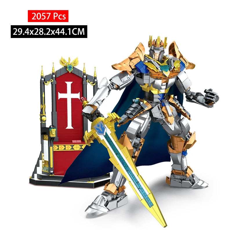 Caballeros europeos medievales rey Arthur bloques de construcción caballeros de la mesa redonda modelo ladrillos Juguetes