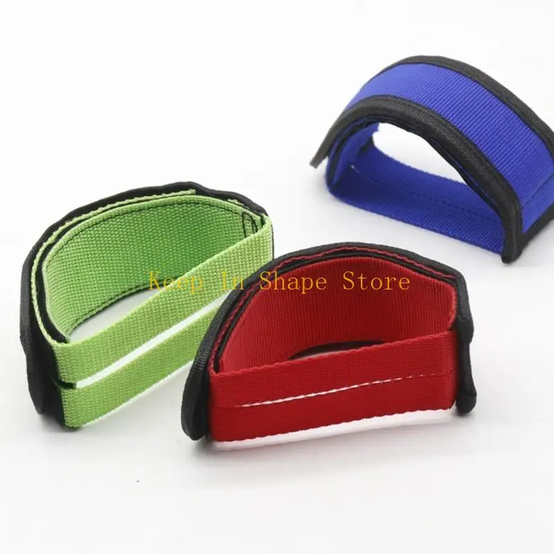 U1JC 2Pcs Outdoor Cycling Bike Pedals Toe Cover Fixed Foot Strap Antislip Fixie Bicycles Pedals Binding Belt Accessories