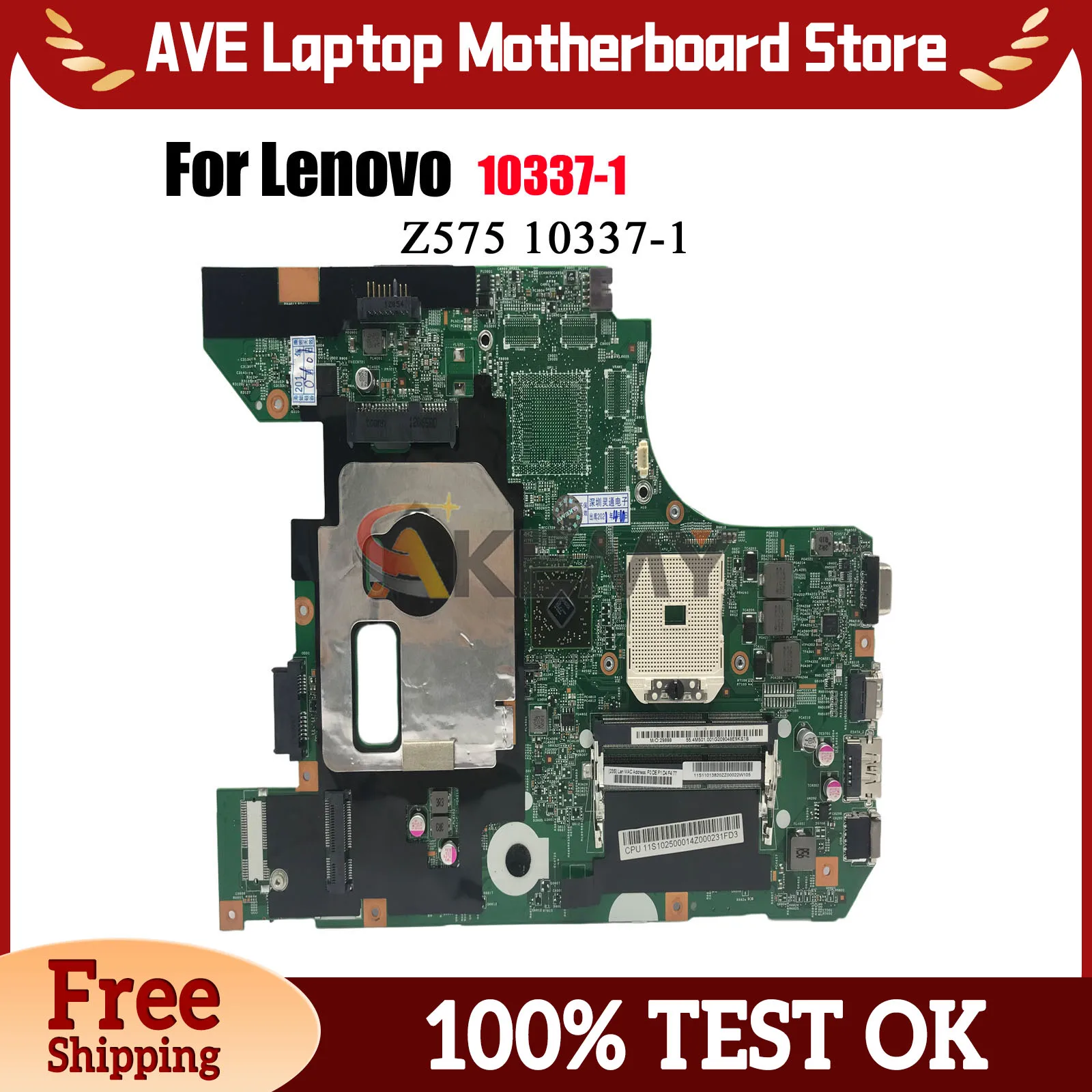 

10337-1 для Lenovo IdeaPad Z575 Z575E, материнская плата для ноутбука с DDR3 48.4M502.011, 100% полностью протестирована