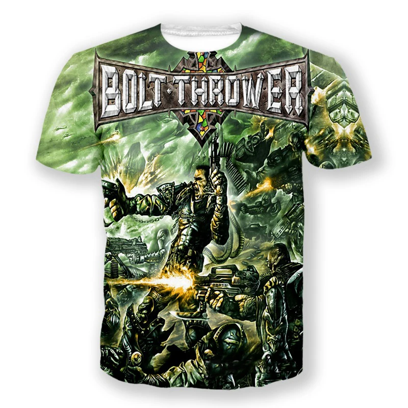 Band Bolt Thrower T-Shirts 3D Print Men's Women Hip Hop Short Sleeve T Shirt Oversized Harajuku Y2k Top Tees Men Street Clothing