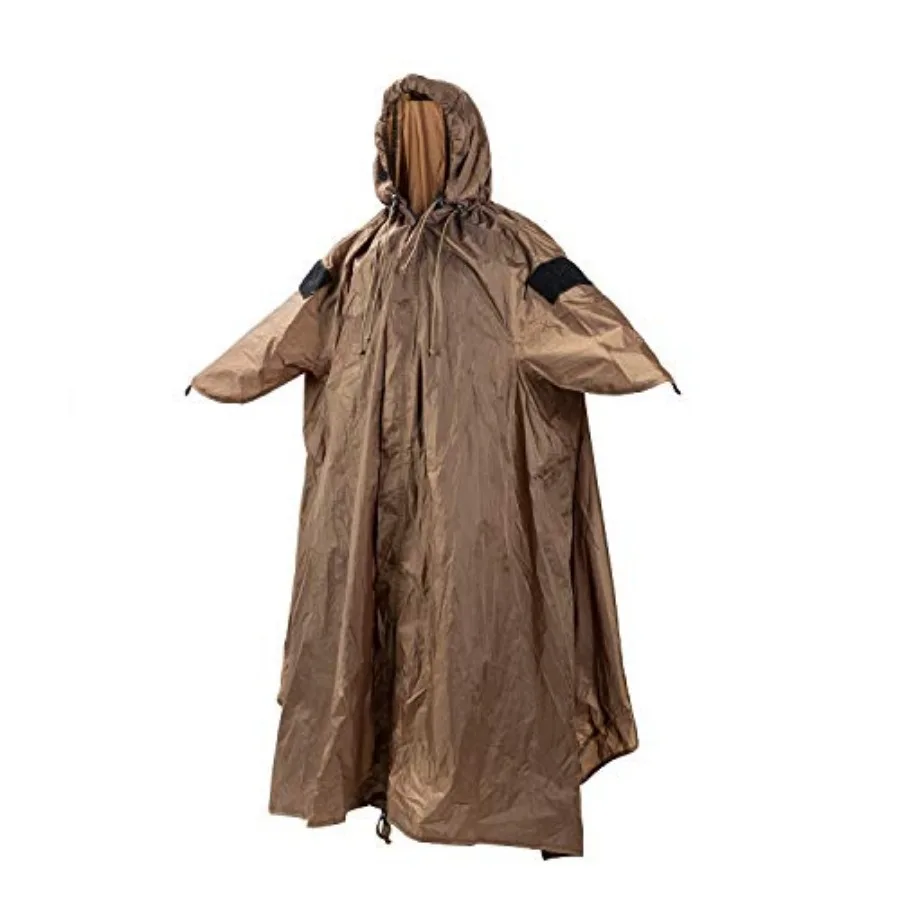 TENTSFORMER Hooded Poncho 4-in-1 Raincoat, Backpack Rain Cover, Half Teepee Tent and Tarp Shelter