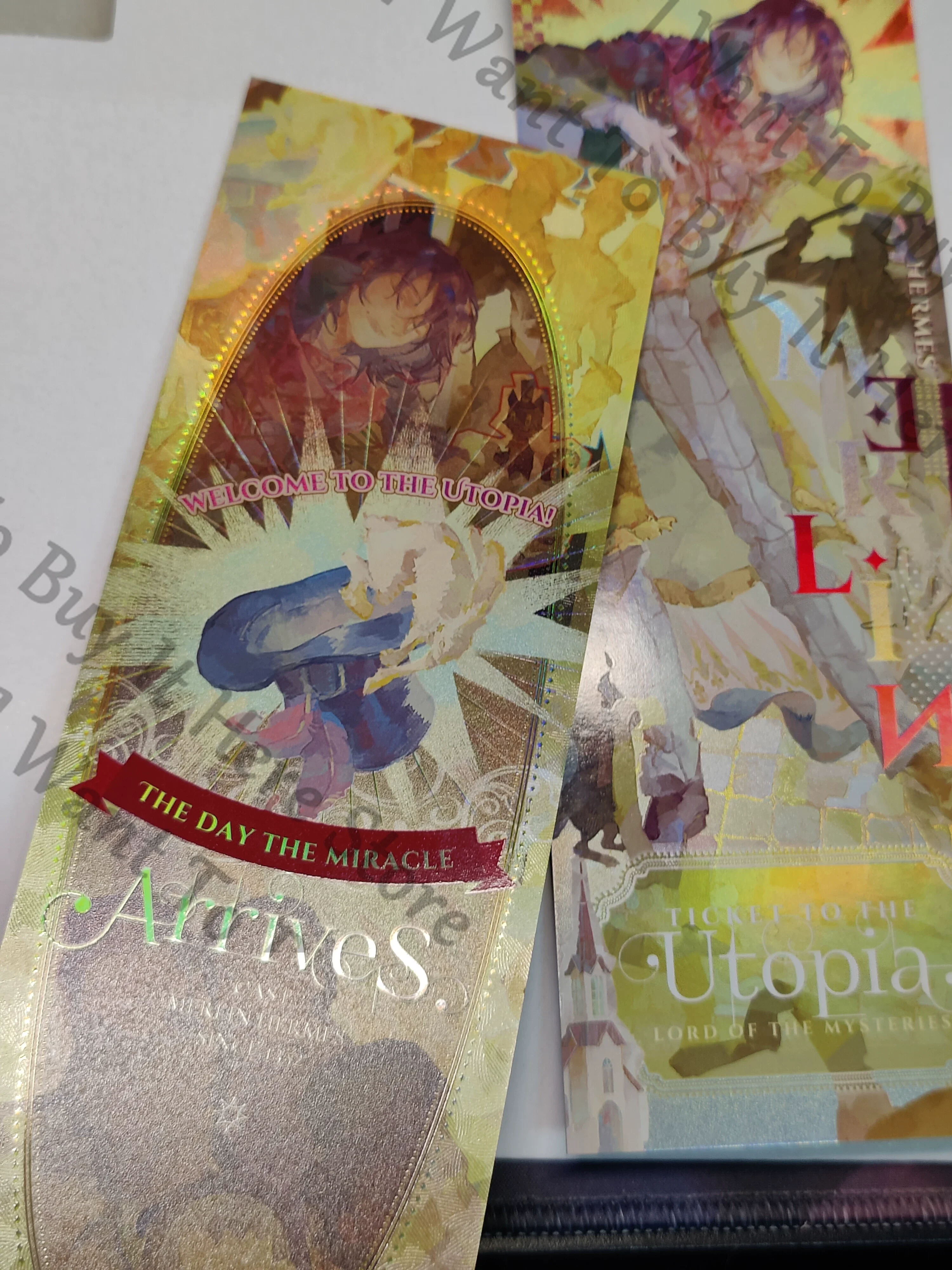 Anime Lord of Mysteries Klein Moretti Amon Leonard Mitchell Cosplay Dibujos Animados Boleto Láser Accesorios Tarjeta Ambitus Tarjetas Regalo
