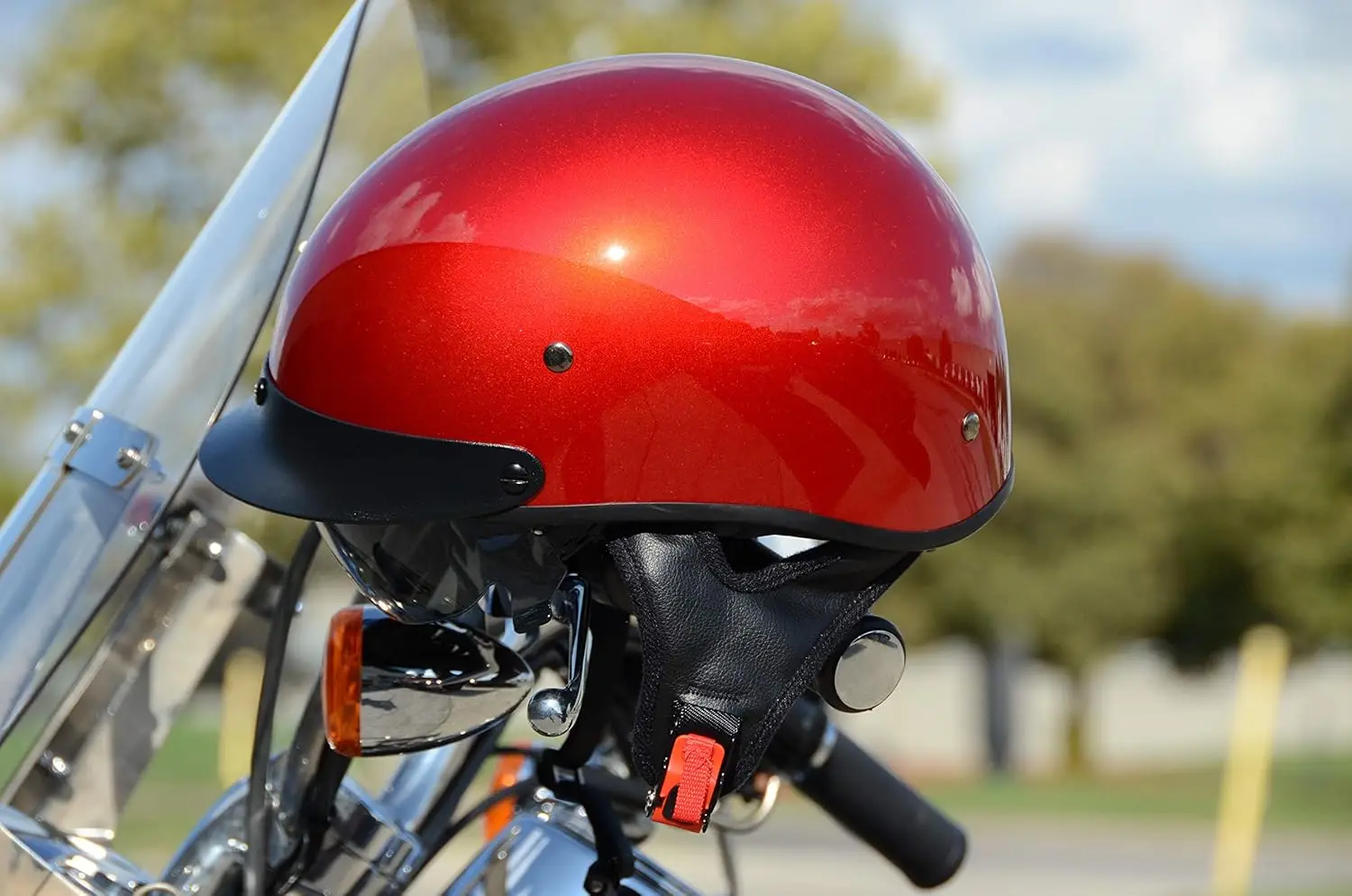 7850-022 Unisex-Adult Half Size Motorcycle Helmet (Velocity Red, X-Large) (7800-255)