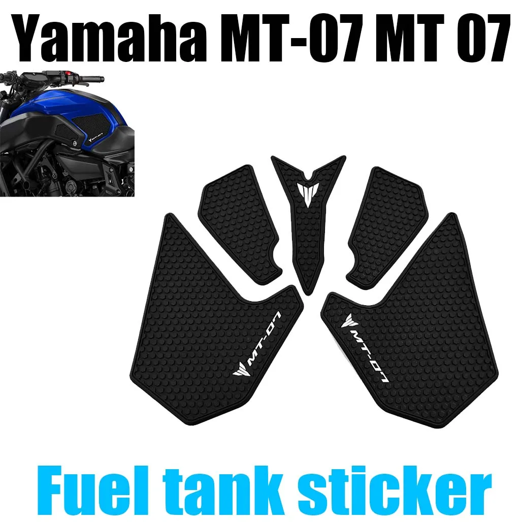 For Yamaha MT-07 MT 07 2018-2020 Rubber anti-slip side oil tank sticking anti-wear oil tank protection sticker