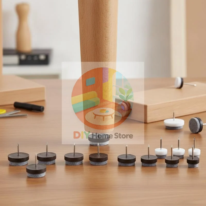 10Pcs Felt Furniture Glide Nails Wear Proof Anti Scratch Noise Reduction Non Slip for Restaurant Chair Table Legs Use