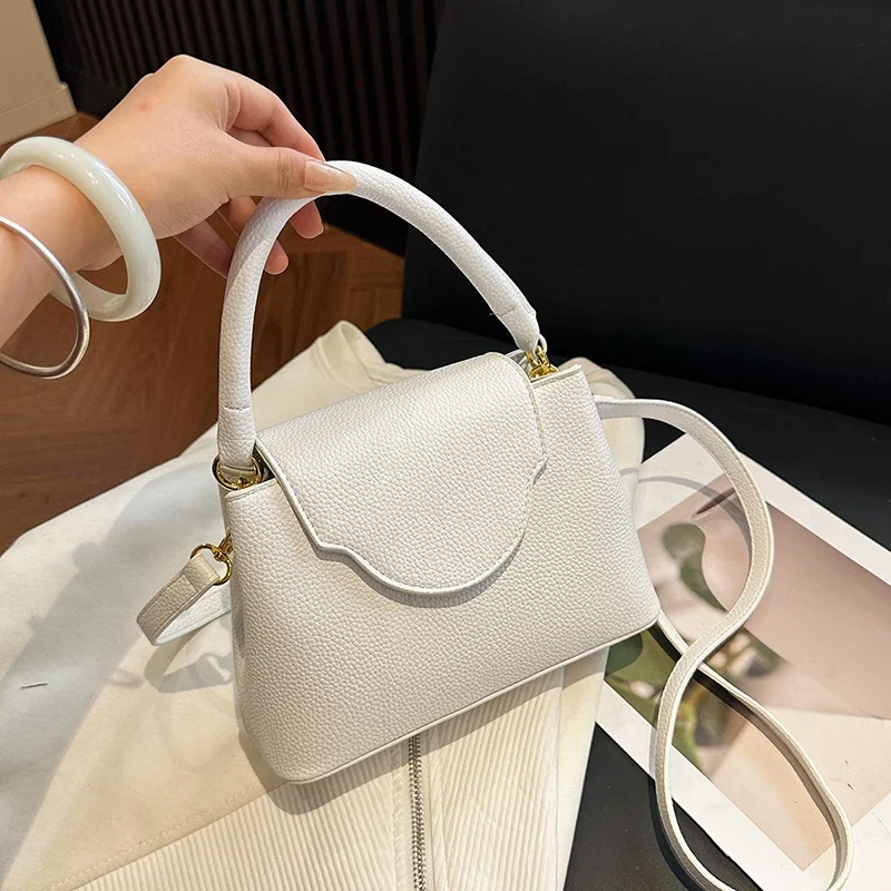 Elegant Shoulder Bag For Ladies, Designer Leather Handbag Classic Messenger Style Luxury Brand Women Accessory