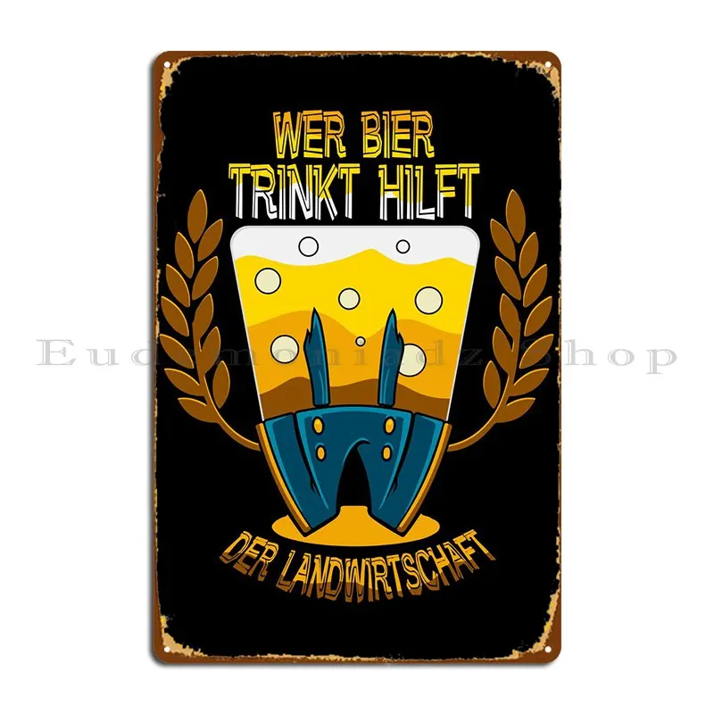 German Beer Drinker Quote Metal Plaque Cinema Poster Pub Plates Retro Print Tin Sign Poster