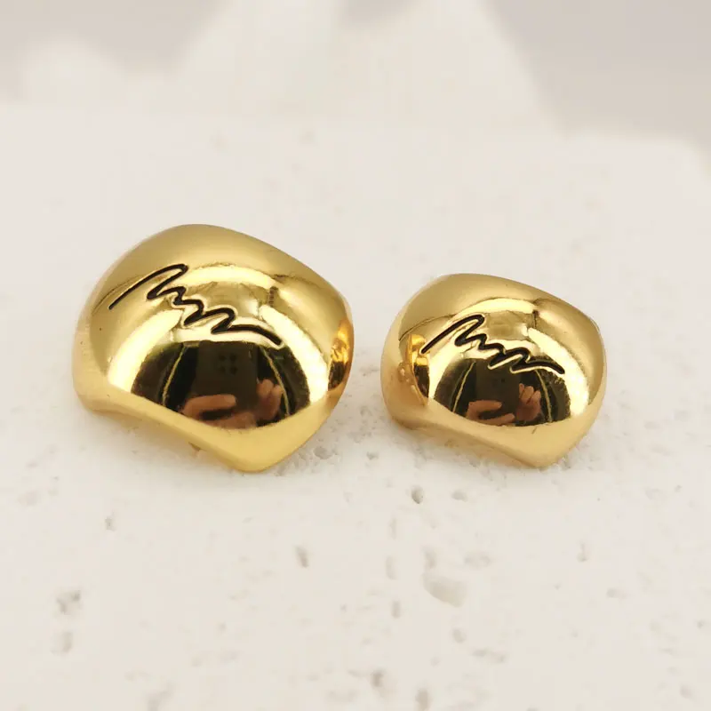 Metallknöpfe Gold Silber Oval mit Hohem Schaft 6er-Pack Nähknöpfe für Kleidung Mode-Accessoires 18/23mm – Detail 3