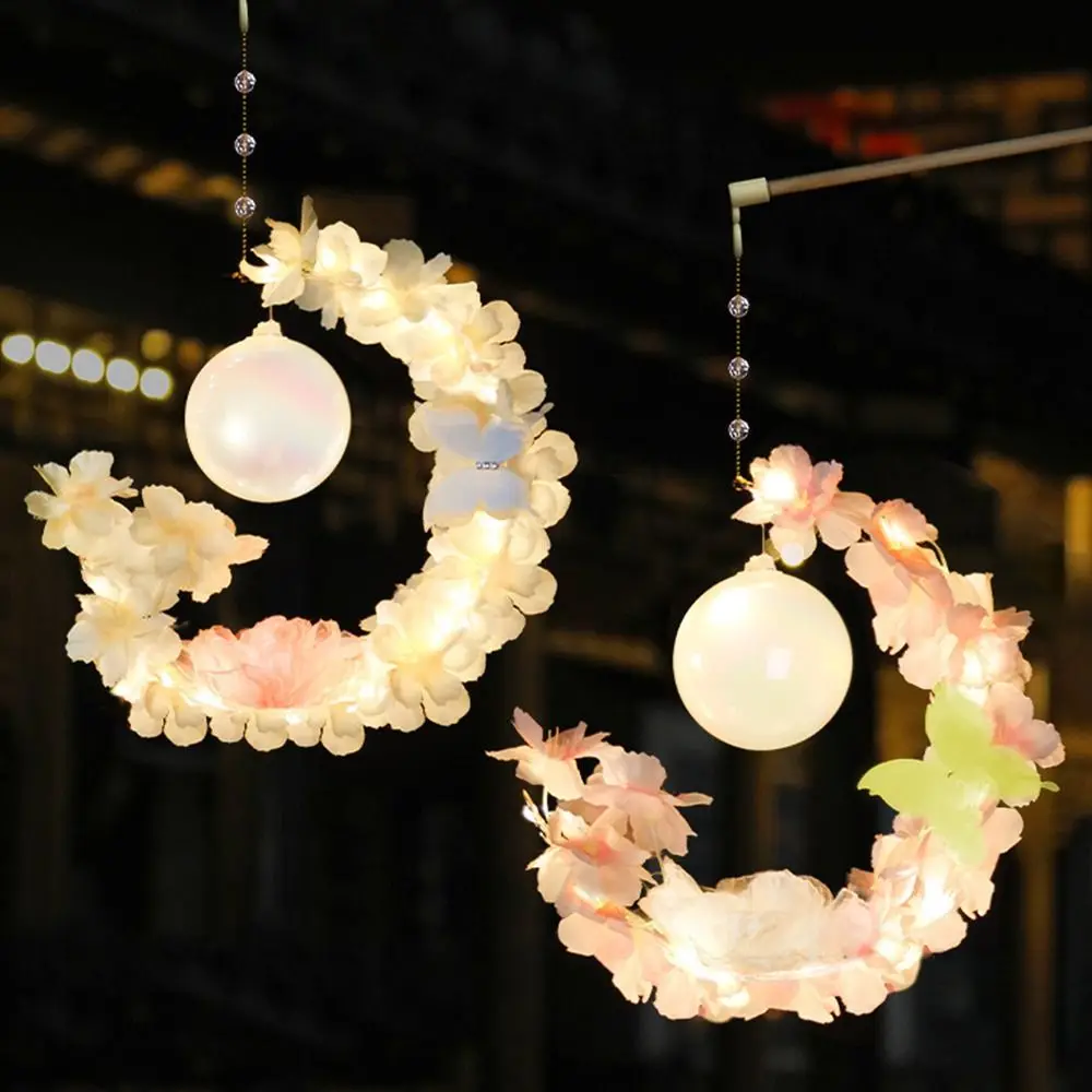 

Chinese Style Mid-Autumn Festival Lantern Handmade Glowing Luminous Flowers Lanterns Blessings DIY Material Bag