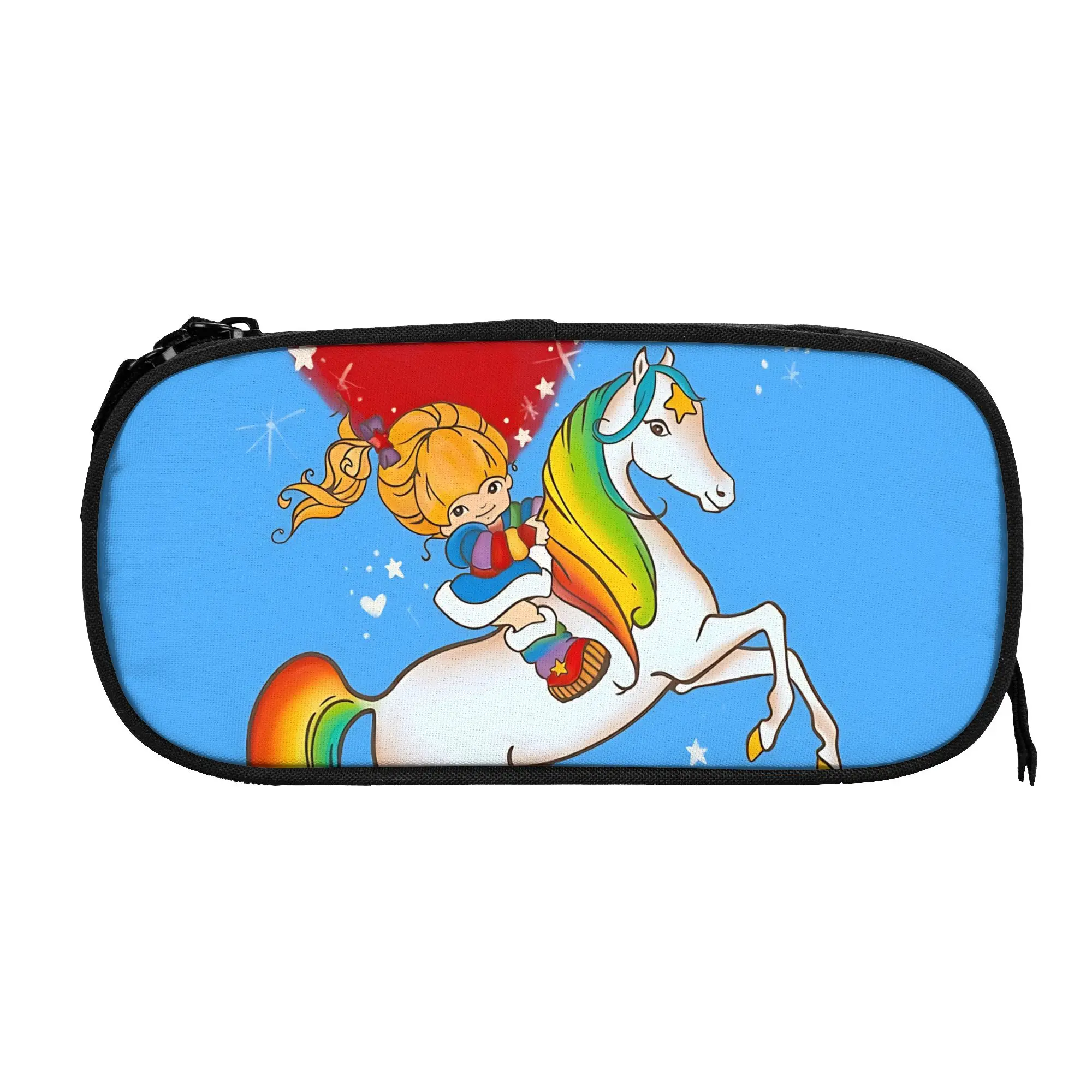 

1 piece Lightweight nostalgic kid art Pencil Case Boys Pen Bag R-Rainbow Brite School Stationery Bag