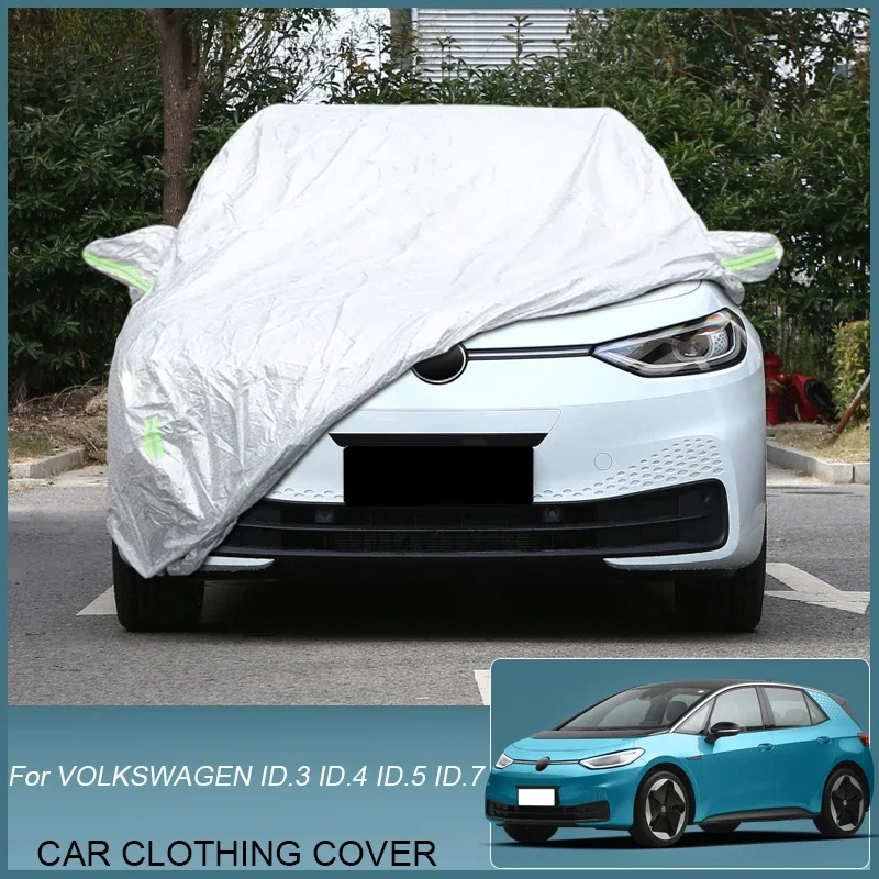 

Full Car Cover Rain Frost Snow Dust Waterproof For Volkswagen ID.3 ID.4 ID.5 ID.7 2020-2025 Protect Auto Anti-UV Cover Accessory