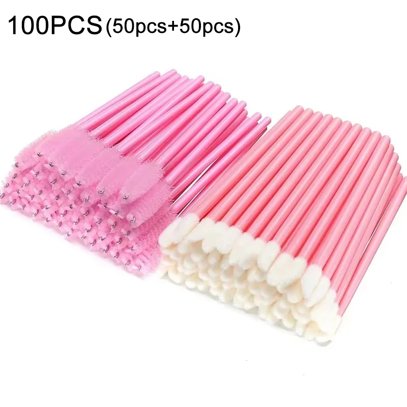 50/1000 Stuks Wegwerp Wimper Borstels Wimpers Extension Gereedschap Wenkbrauw Borstel Mascara Wands Applicator Spoolers Makeup Tools