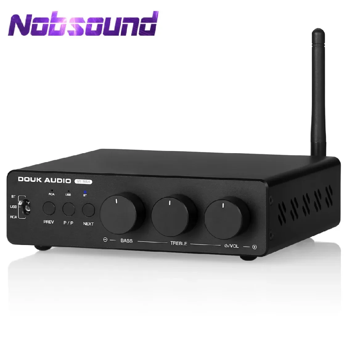 

Nobsound M1MAX HiFi TPA3255 Power Amplifier Bluetooth Receiver Home Stereo Amp U-disk Player