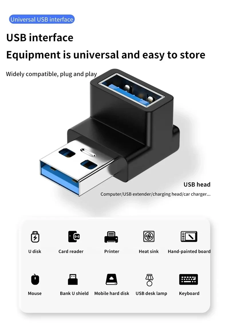 NNBILI Universal USB3.2 OTG Typ C Adapter USBC Stecker auf USB-A Stecker Buchse Konverter für MacBook Huawei Samsung Xiaomi Stecker – Detail 2
