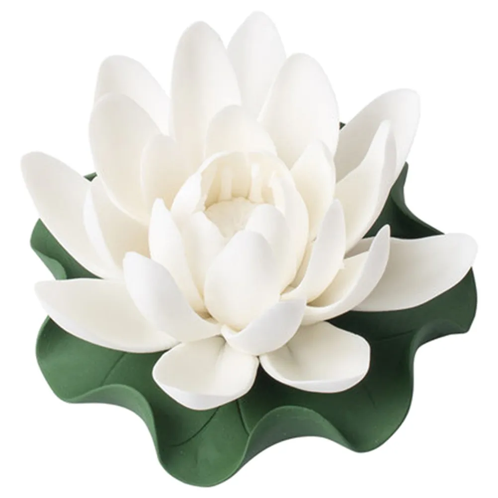 

1Set Ceramic Incense Burner Lotus Design Aroma Therapy Relaxation Holder for Bedroom Living Room Kitchen